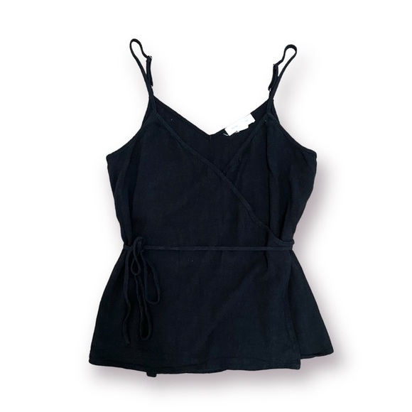 Treasure & Bond Black Wrap Tank Top - Picture 2 of 4